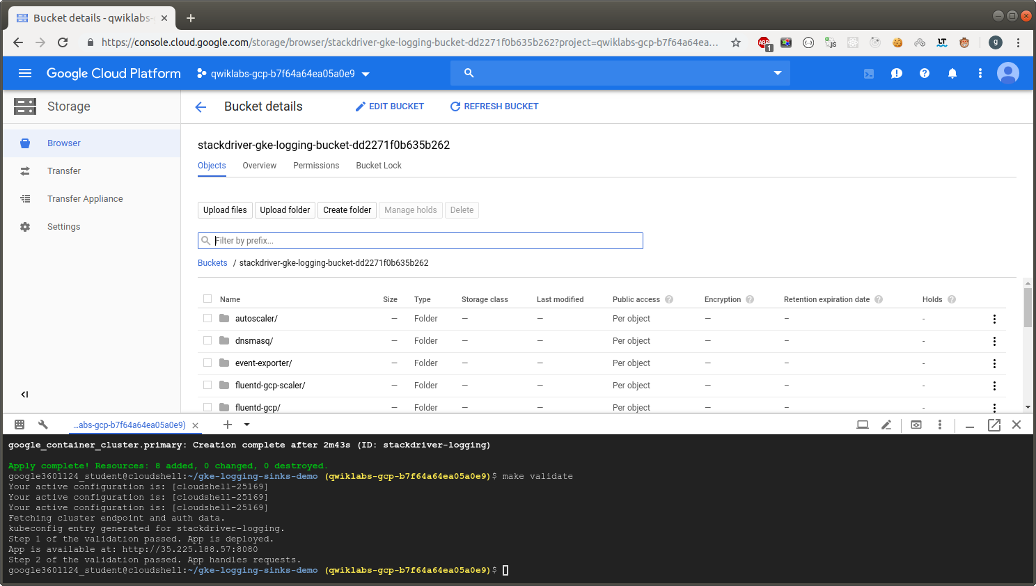 Logging with Stackdriver on Kubernetes Engine